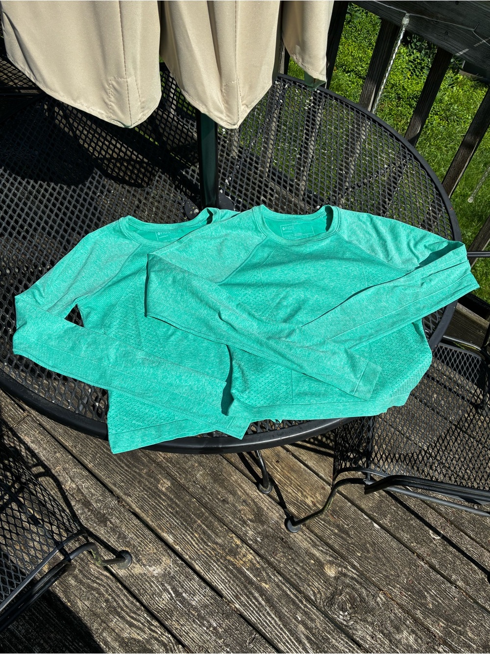 Bundle 2 FIGS Salta Seamless Crop Underscrub | Fresh Aqua | Small